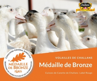 Médaille de Bronze pour la Canette de Challans