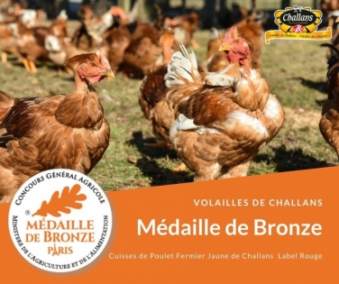 Médaille de Bronze pour le Poulet fermier jaune de Challans